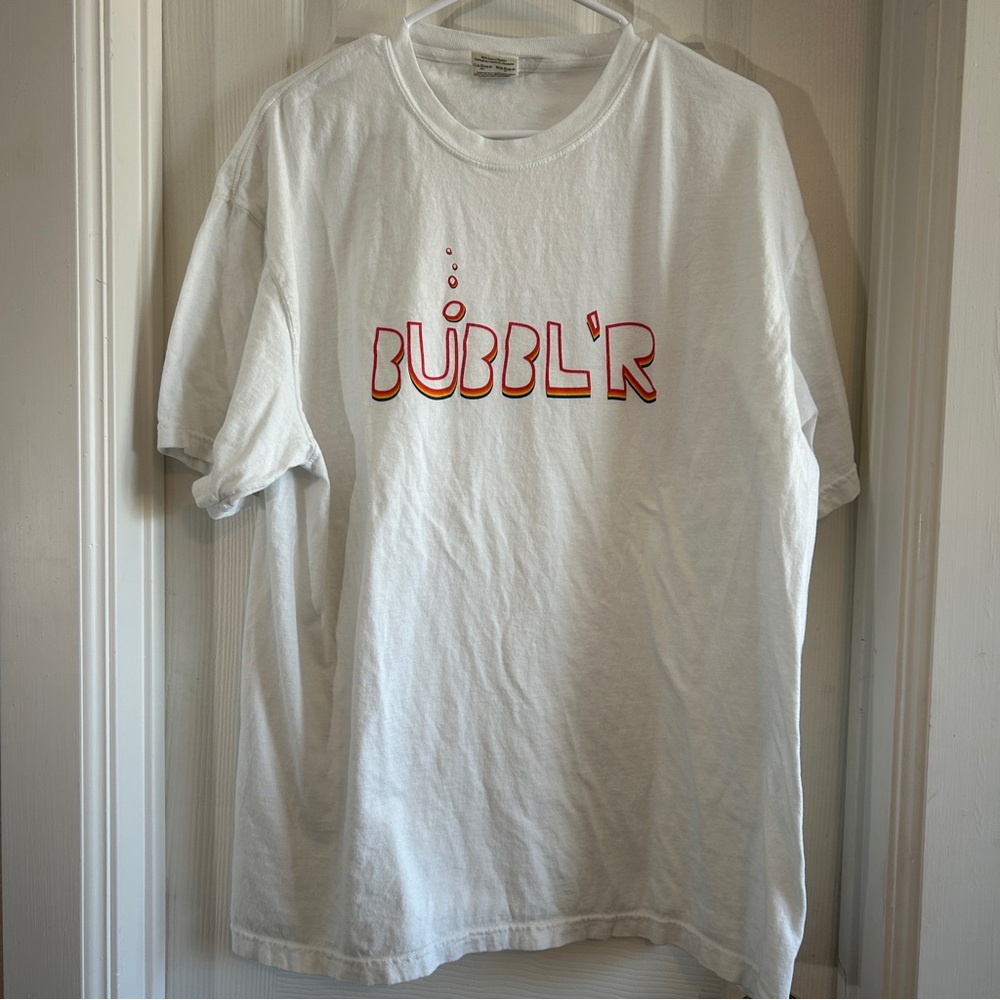 BUBBL’R‎ Graphic T-Shirt XL White Comfort Colors Heavyweight 100% Cotton Promo